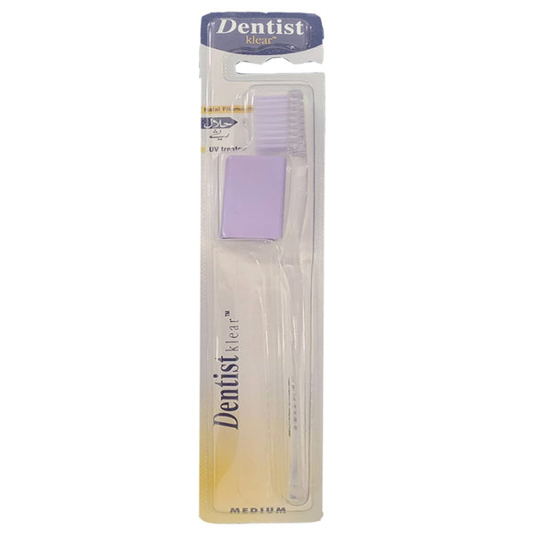 Dentist Klear Medium Toothbrush (Purple) - My Vitamin Store