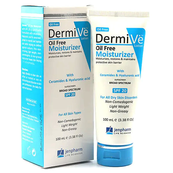 DermiVe Oil Free Moisturizer Lotion SPF 20, 100ml - Jenpharm - My Vitamin Store