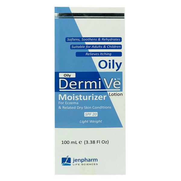 DermiVe Oily Moisturizer Lotion SPF 20, 100ml - Jenpharm - My Vitamin Store