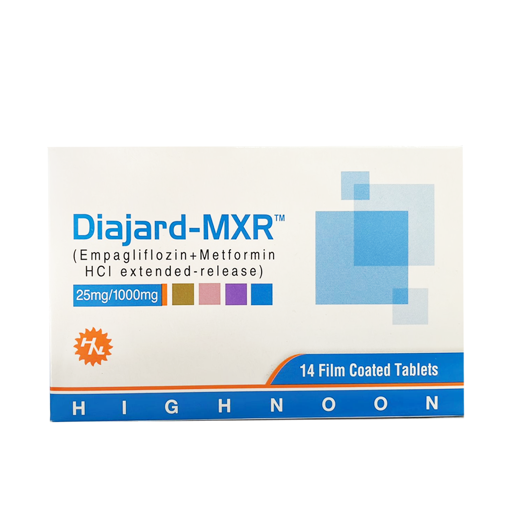 Diajard-MXR 25mg/1000mg Tablets, 14 Ct - Highnoon