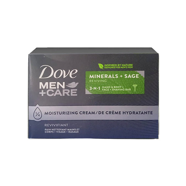 Dove Men + Care Minerals + Sage 3 in 1 Hand & Body + Face + Shave Bar Soap - My Vitamin Store