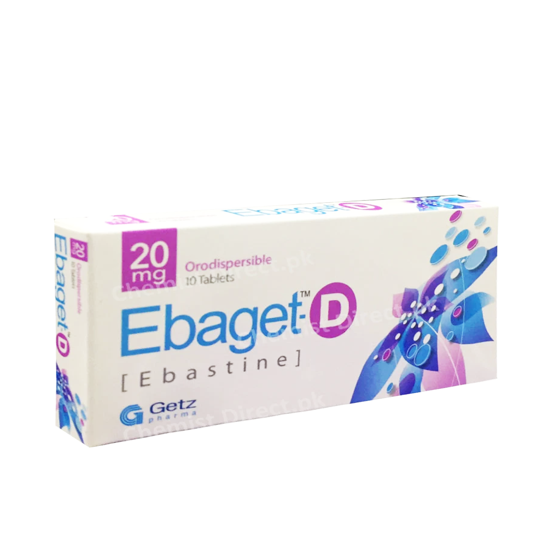 Ebaget-D 20mg 10 Ct - Getz Pharma