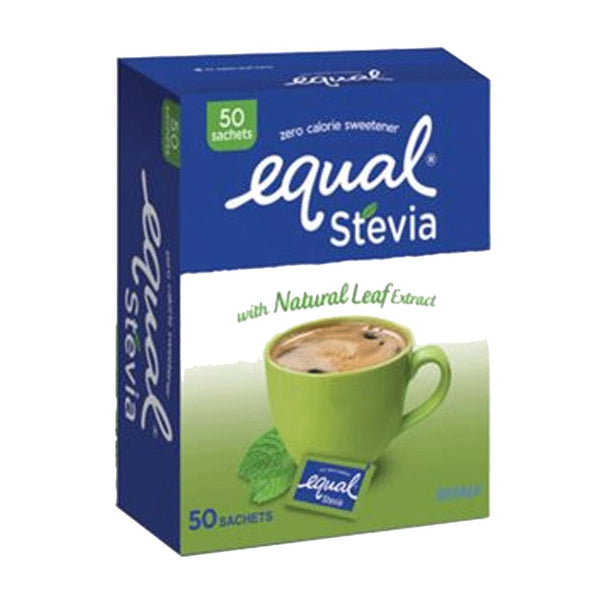Equal Stevia With Natural Leaf Extract, 50 Sachets - My Vitamin Store