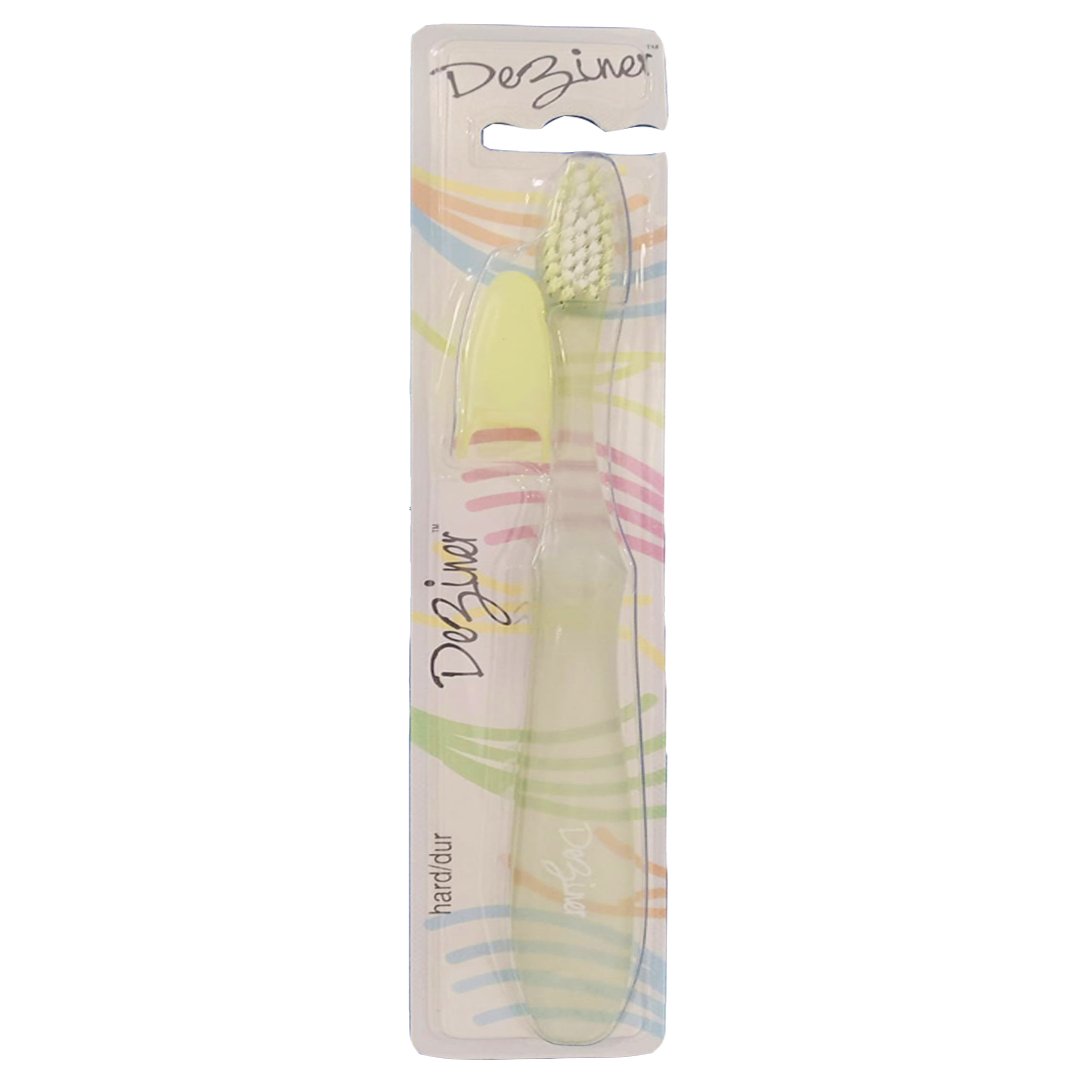 Ezigrip Deziner Hard Toothbrush (Green), 1 Ct - My Vitamin Store