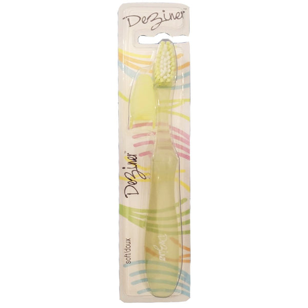 Ezigrip Deziner Soft Toothbrush (Green), 1 Ct - My Vitamin Store