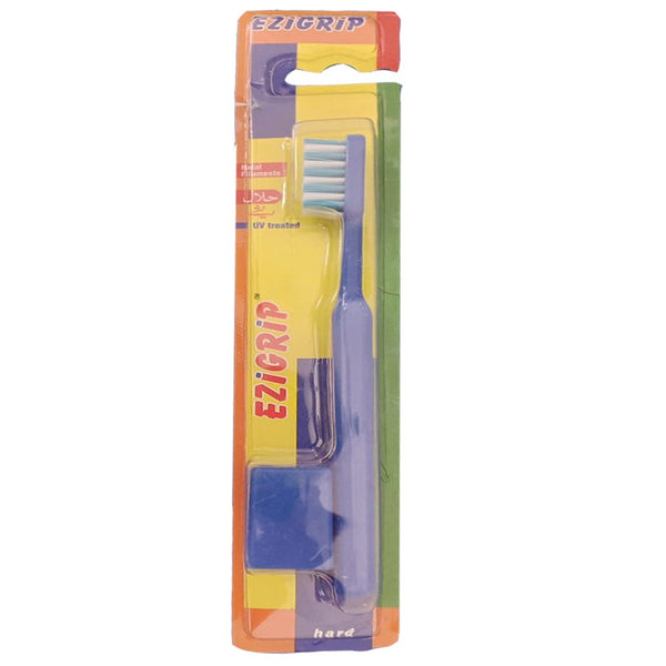 Ezigrip Hard Toothbrush (Blue), 1 Ct - My Vitamin Store