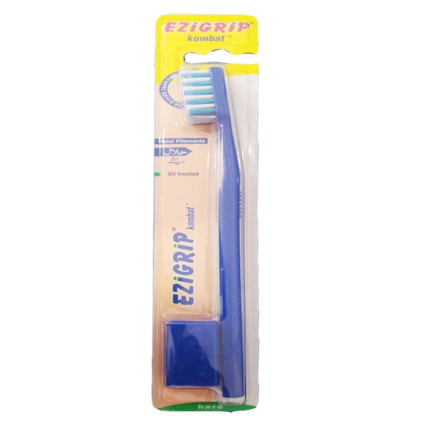 Ezigrip Kombat Hard Toothbrush (Blue), 1 Ct - My Vitamin Store