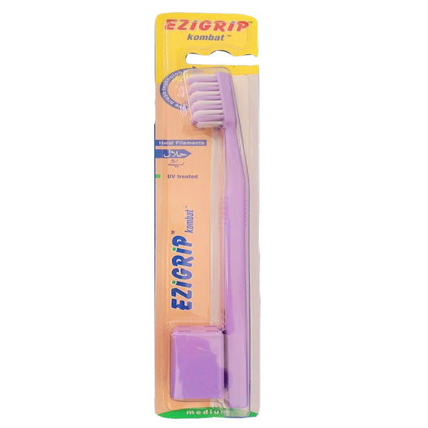 Ezigrip Kombat Medium Toothbrush (Purple) - My Vitamin Store