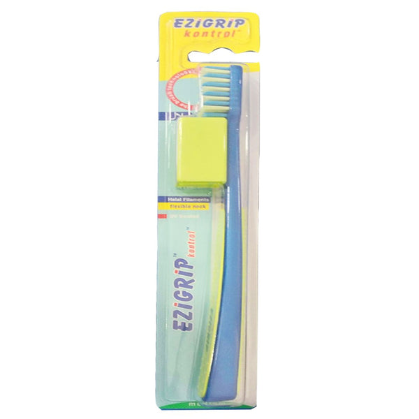 Ezigrip Kontrol Medium Toothbrush (Blue), 1 Ct - My Vitamin Store