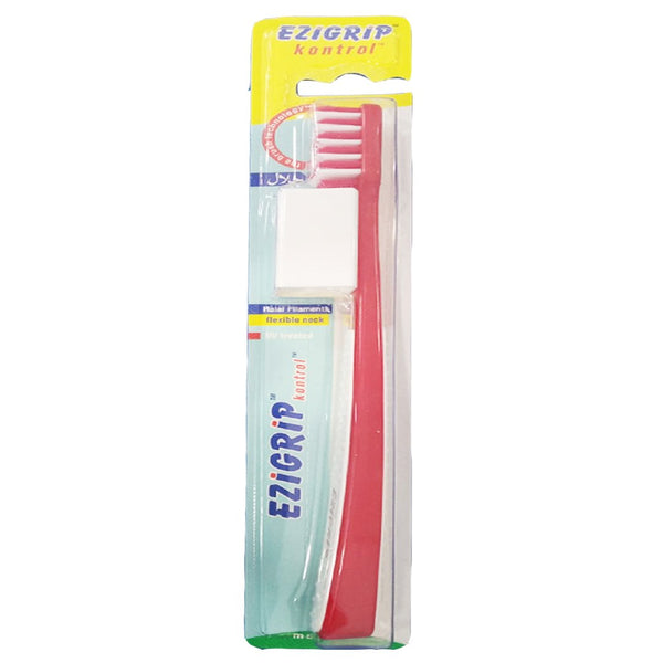 Ezigrip Kontrol Medium Toothbrush (Red), 1 Ct - My Vitamin Store