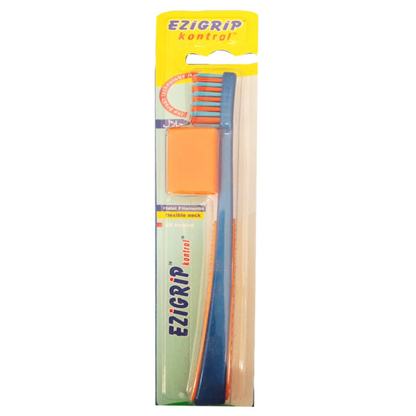 Ezigrip Kontrol Soft Toothbrush (Blue), 1 Ct - My Vitamin Store