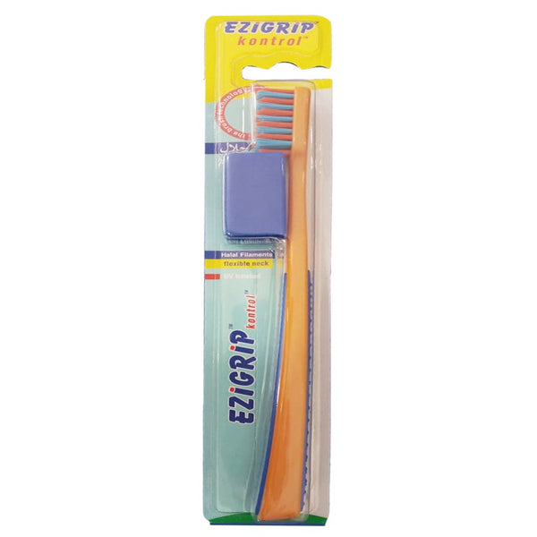 Ezigrip Kontrol Soft Toothbrush (Orange), 1 Ct - My Vitamin Store