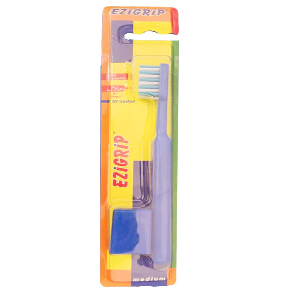 Ezigrip Medium Toothbrush (Blue), 1 Ct - My Vitamin Store