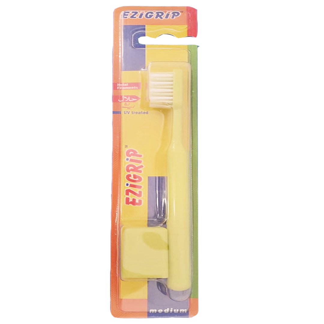 Ezigrip Medium Toothbrush (Lime Green), 1 Ct - My Vitamin Store