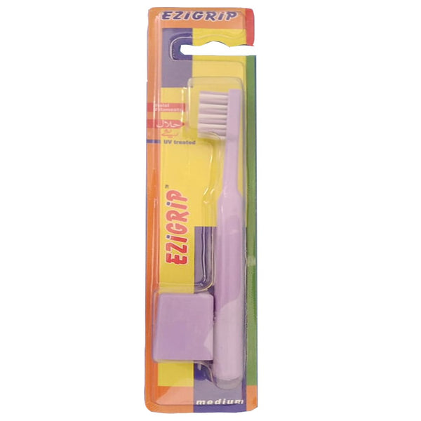 Ezigrip Medium Toothbrush (Purple), 1 Ct - My Vitamin Store