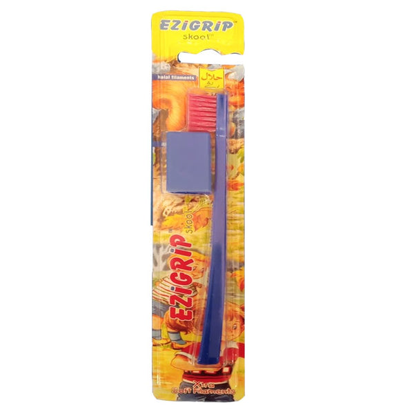 Ezigrip Skool Xtra Soft Filaments Toothbrush (Blue), 1 Ct - My Vitamin Store