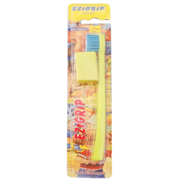 Ezigrip Skool Xtra Soft Filaments Toothbrush (Lime Green), 1 Ct - My Vitamin Store