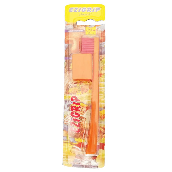 Ezigrip Skool Xtra Soft Filaments Toothbrush (Orange), 1 Ct - My Vitamin Store