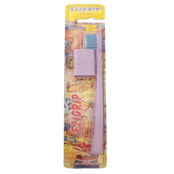 Ezigrip Skool Xtra Soft Filaments Toothbrush (Purple), 1 Ct - My Vitamin Store
