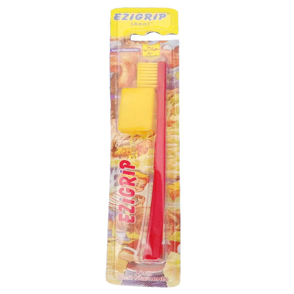 Ezigrip Skool Xtra Soft Filaments Toothbrush (Red), 1 Ct - My Vitamin Store