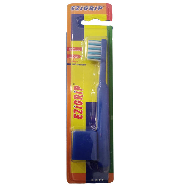 Ezigrip Soft Toothbrush (Blue), 1 Ct - My Vitamin Store