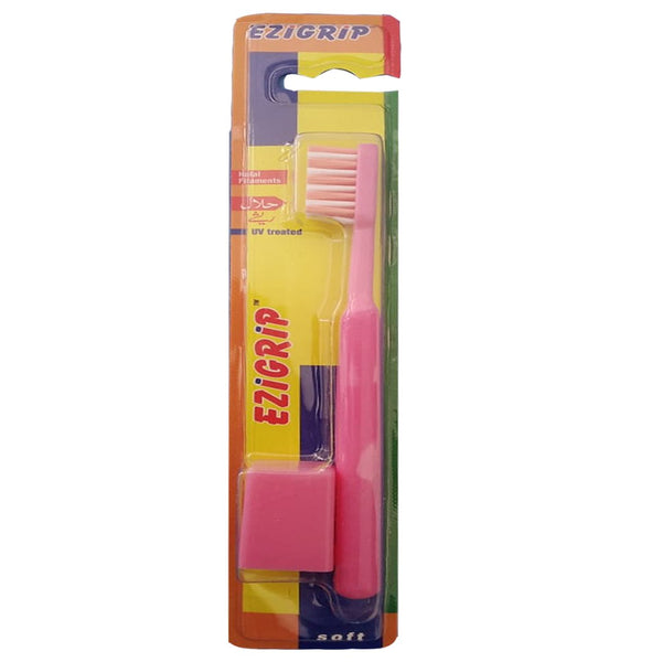 Ezigrip Soft Toothbrush (Pink), 1 Ct - My Vitamin Store
