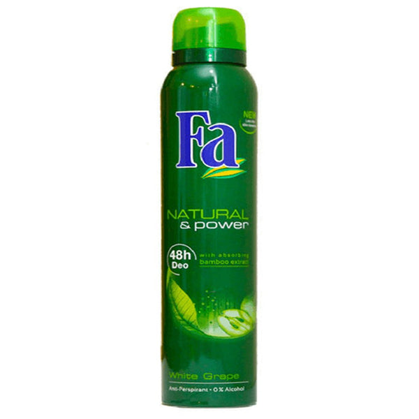 Fa Natural & Power 48H White Grape Women Deodorant Spray, 200ml - My Vitamin Store