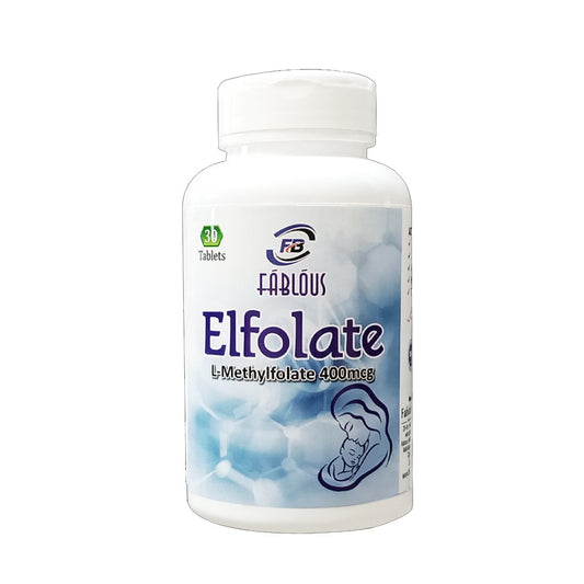 Fablous Elfolate L-Methylfolate 400mcg, 30 Ct - My Vitamin Store