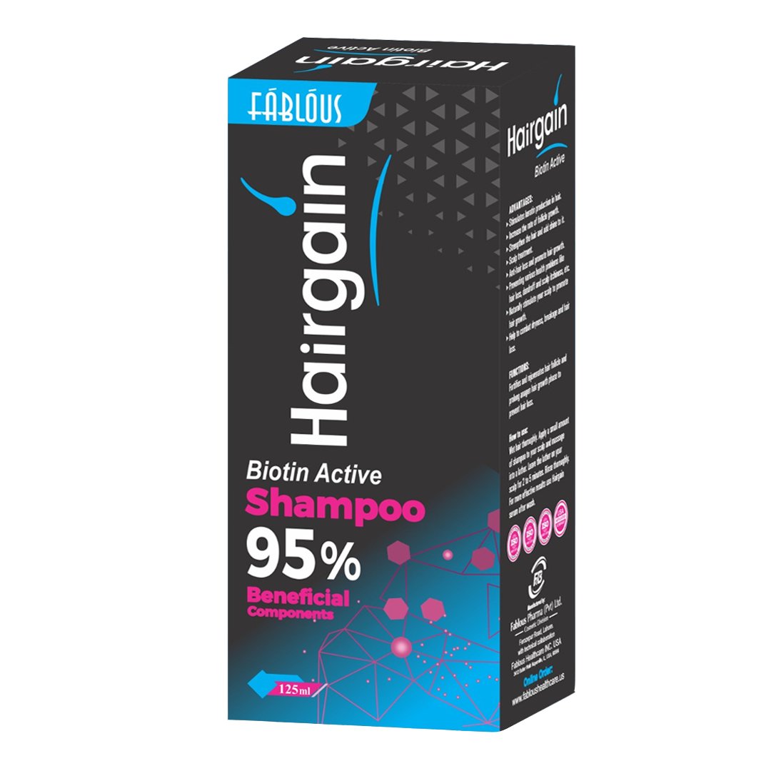 Fablous Hairgain Biotin Active Shampoo, 125ml - My Vitamin Store