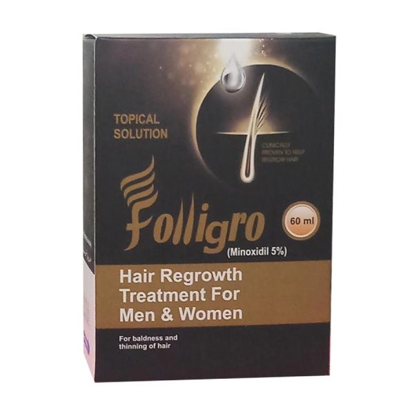 Folligro (Minoxidil 5%), 60ml - Crystolite Pharma - My Vitamin Store