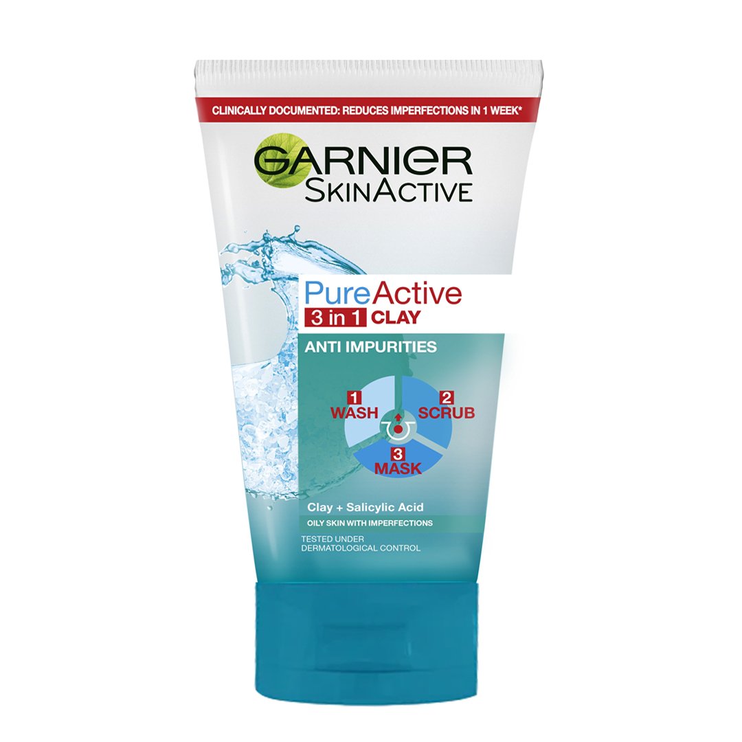 Garnier Pure Active 3 in 1 Clay, 100ml - My Vitamin Store