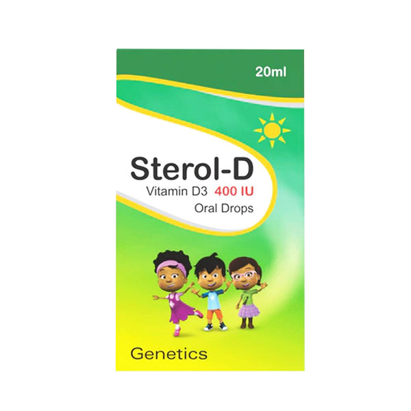 Genetics Sterol-D Children Vitamin D3 400 IU, 20ml - My Vitamin Store