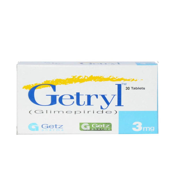 Getryl 3mg Tablet, 30 Ct - Getz Pharma - My Vitamin Store