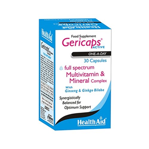 HealthAid Gericaps Active (with Ginseng + Ginkgo Biloba), 30 Ct - My Vitamin Store