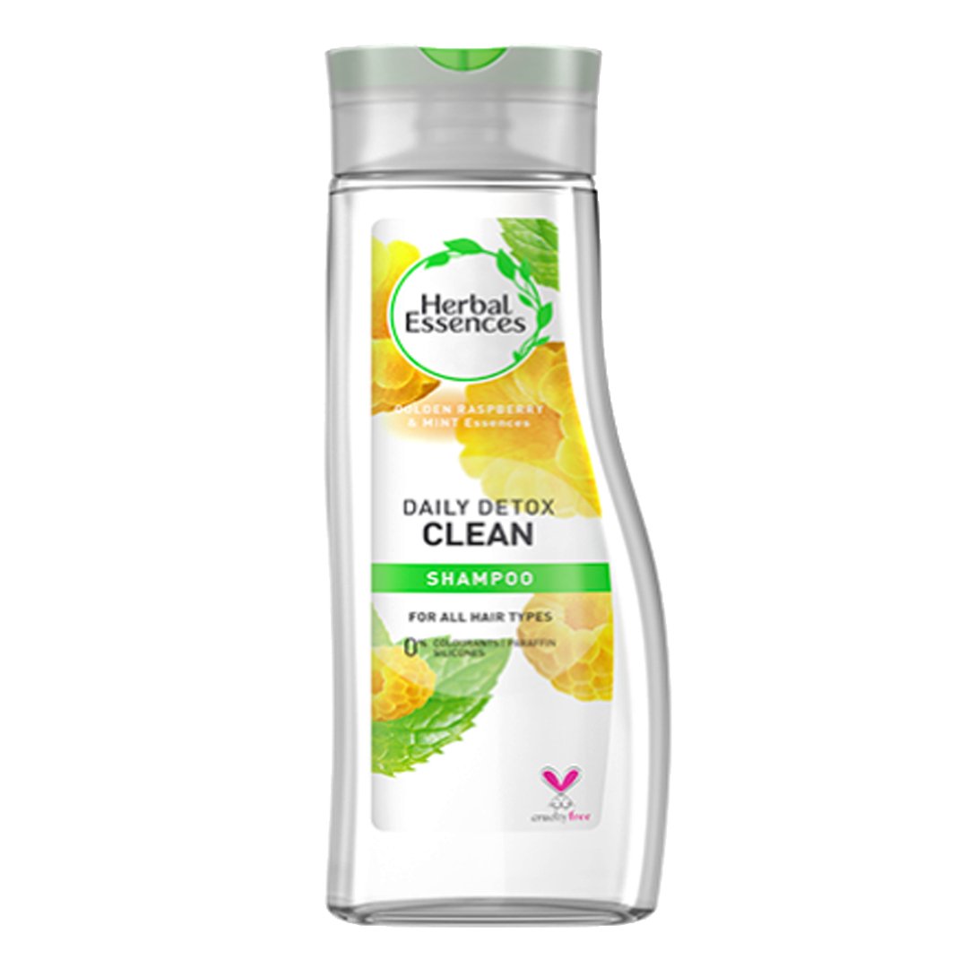 Herbal Essences Daily Detox Clean Shampoo with Golden Raspberry & Mint Essences, 400ml - My Vitamin Store