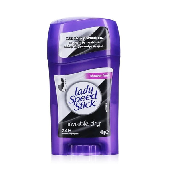 Lady Speed Stick Shower Fresh Invisible Dry Deodorant Stick 24H, 40g - My Vitamin Store