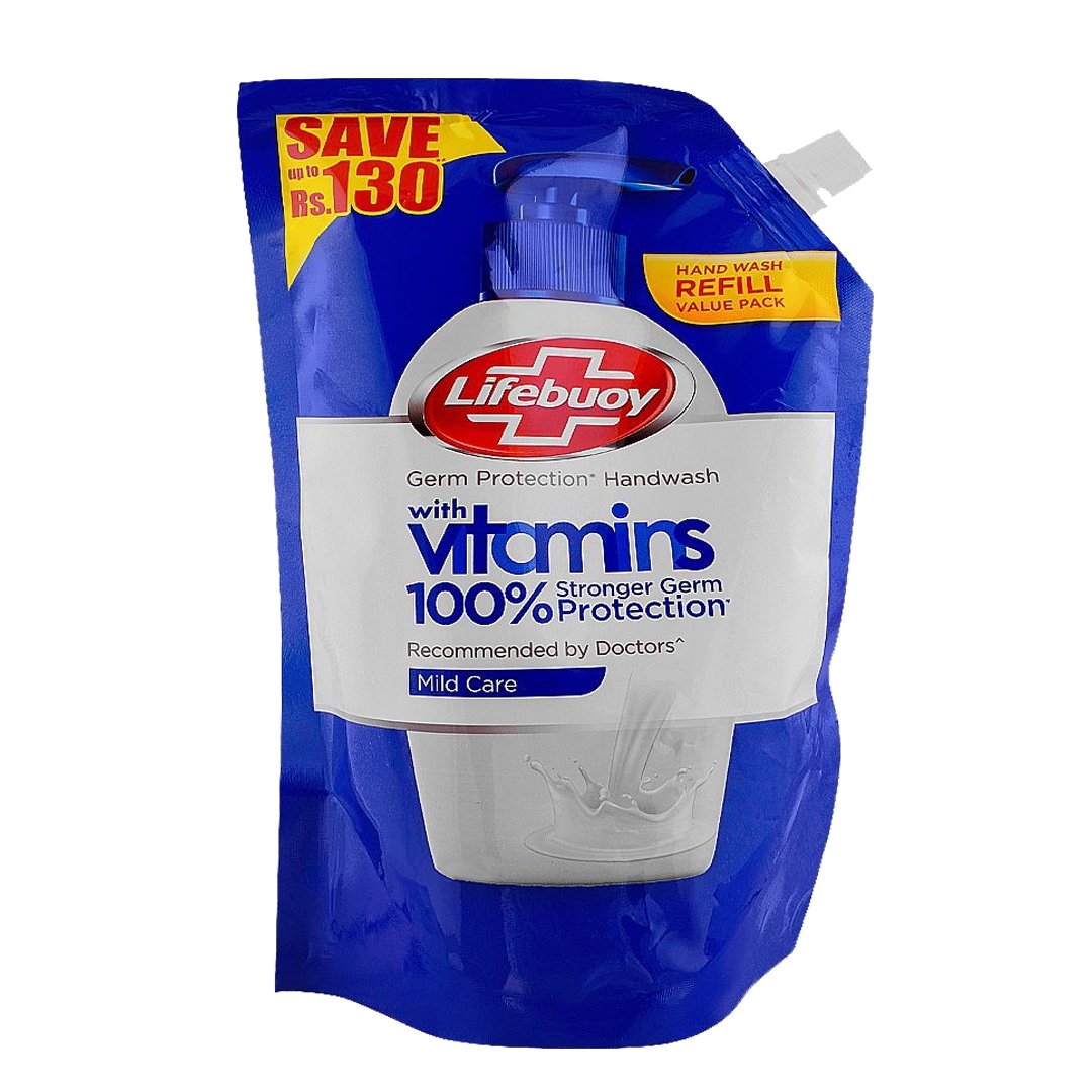 Lifebuoy Germ Protection Hand Wash with Vitamins Refill (Mild Care), 400ml - My Vitamin Store