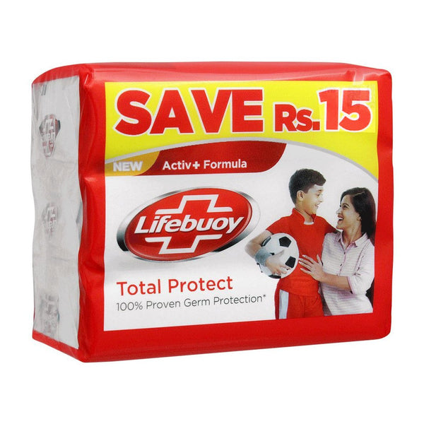 Lifebuoy Total Protect Soap Bar, 128g (Pack of 3) - My Vitamin Store