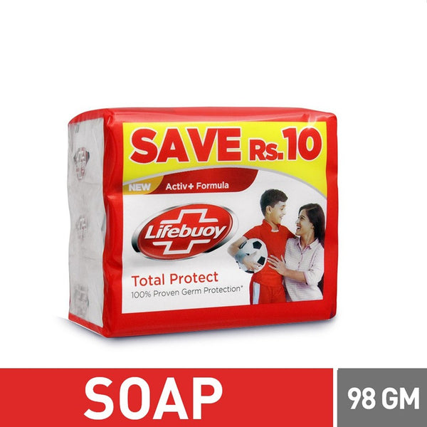 Lifebuoy Total Protect Soap Bar, 98g (Pack of 3) - My Vitamin Store