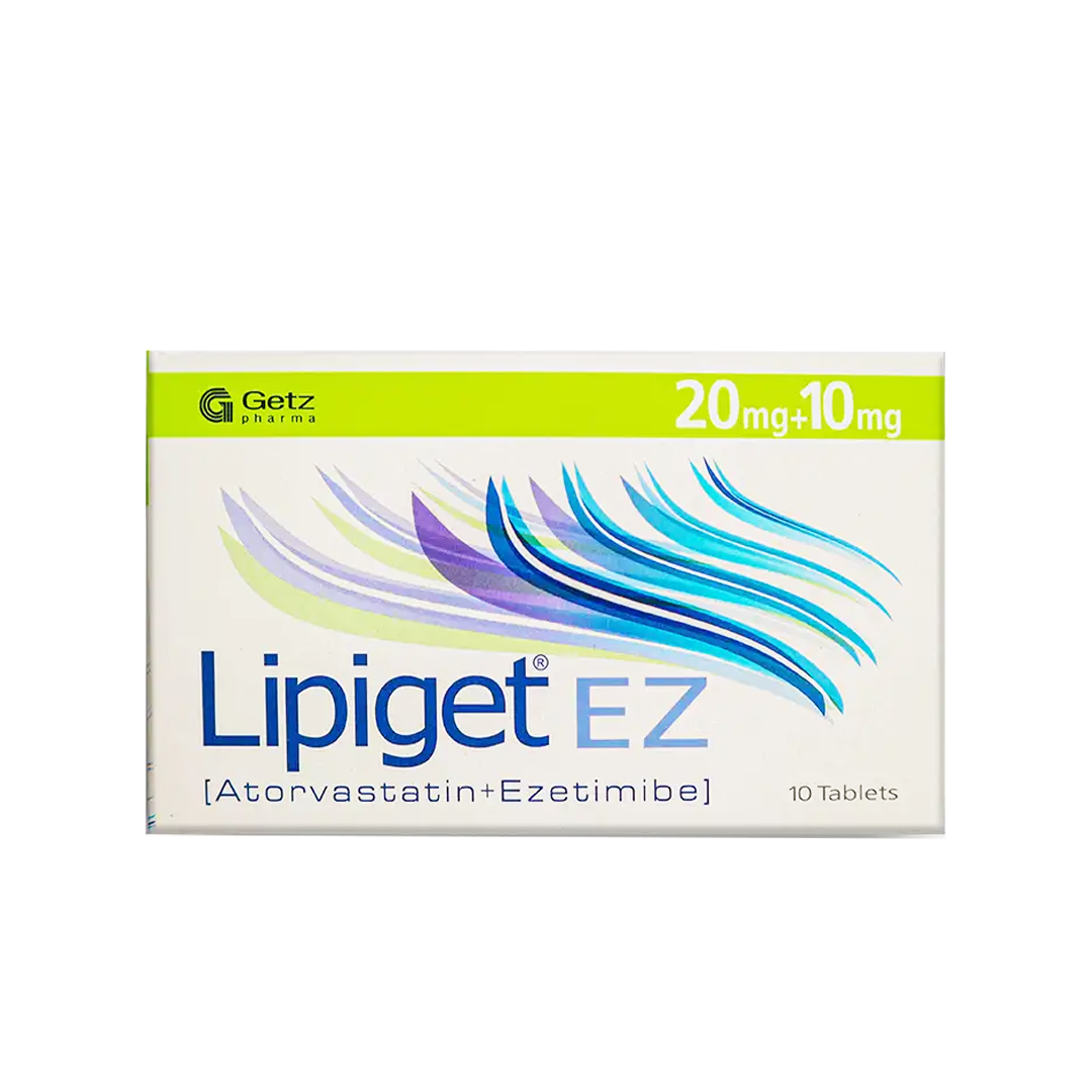 Lipiget Ez Tablet 20/10mg, 10 Ct - Getz Pharma