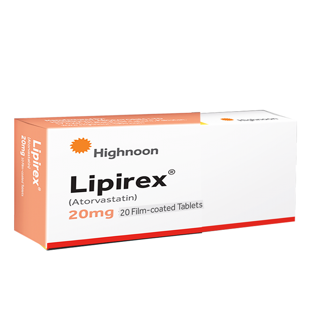 Lipirex 20mg Tablets, 20 Ct - Highnoon