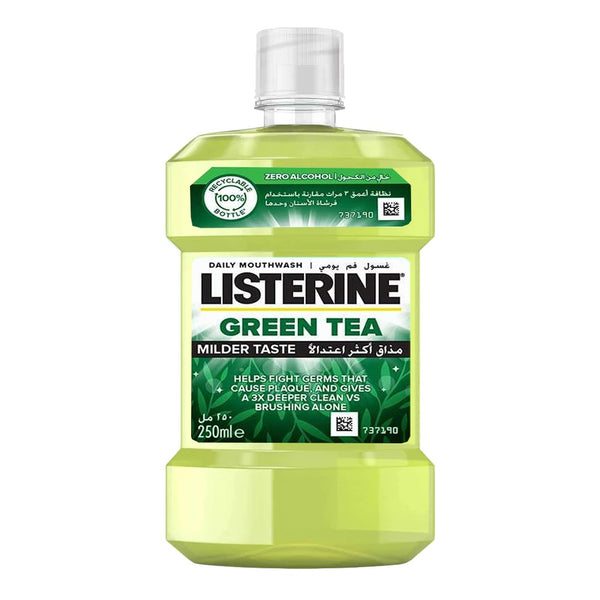 Listerine Green Tea Milder Taste Mouthwash, 250ml - My Vitamin Store