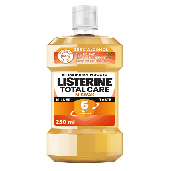 Listerine Total Care 6-in-1 Miswak Mouthwash, 250ml - My Vitamin Store
