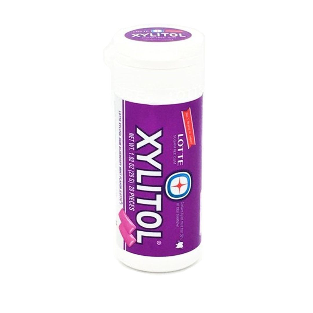 Lotte Xylitol Chewing Gum (Blueberry Mint), 20 Ct - My Vitamin Store