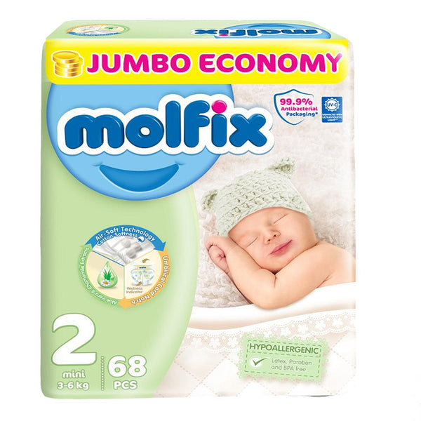 Molfix Diapers Size 2 (Mini), 68 Ct - My Vitamin Store