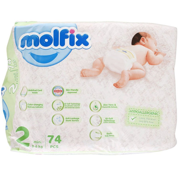 Molfix Diapers Size 2 (Mini), 74 Ct - My Vitamin Store