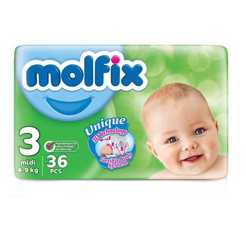 Molfix Diapers Size 3 (Midi), 36 Ct - My Vitamin Store