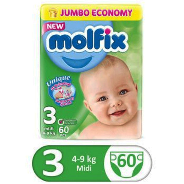 Molfix Diapers Size 3 (Midi), 60 Ct - My Vitamin Store