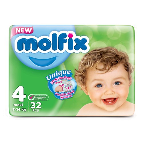 Molfix Diapers Size 4 (Maxi), 32 Ct - My Vitamin Store