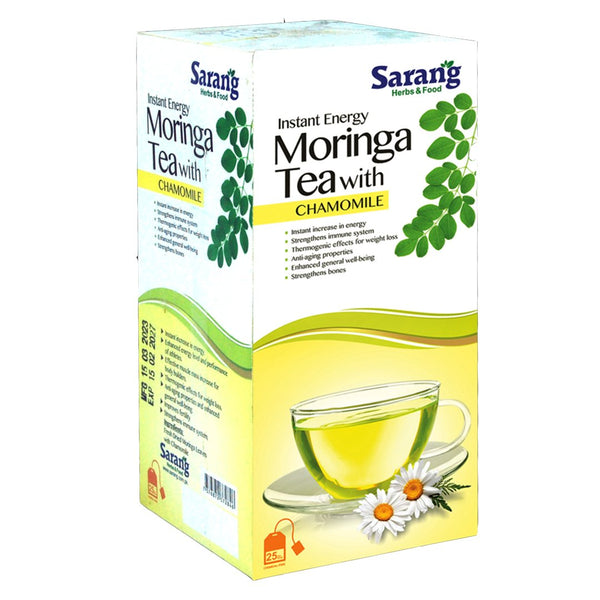 Moringa Tea Bags with Dried Chamomile Flowers - Sarang - My Vitamin Store